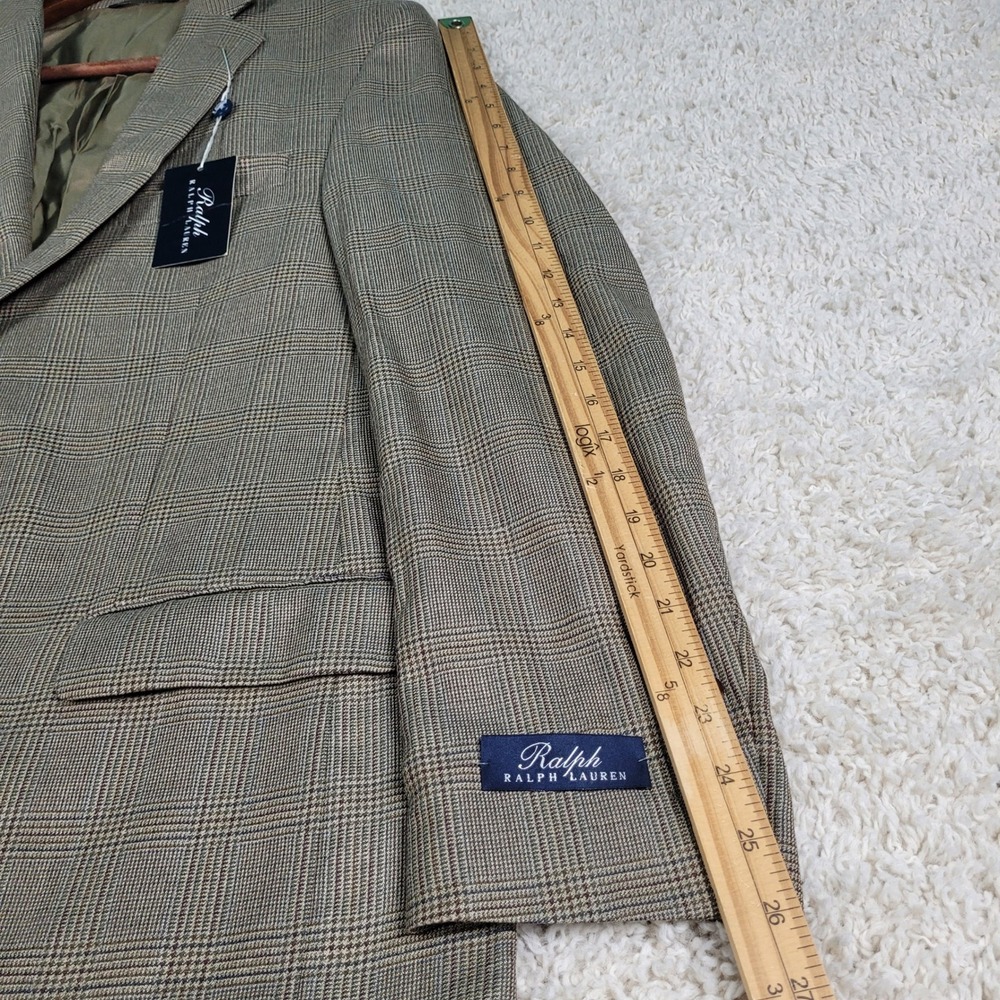 Ralph Ralph Lauren Suit Jacket Blazer 42LONG Brown Silk Wool Dillard's NWT - Picture 6 of 11